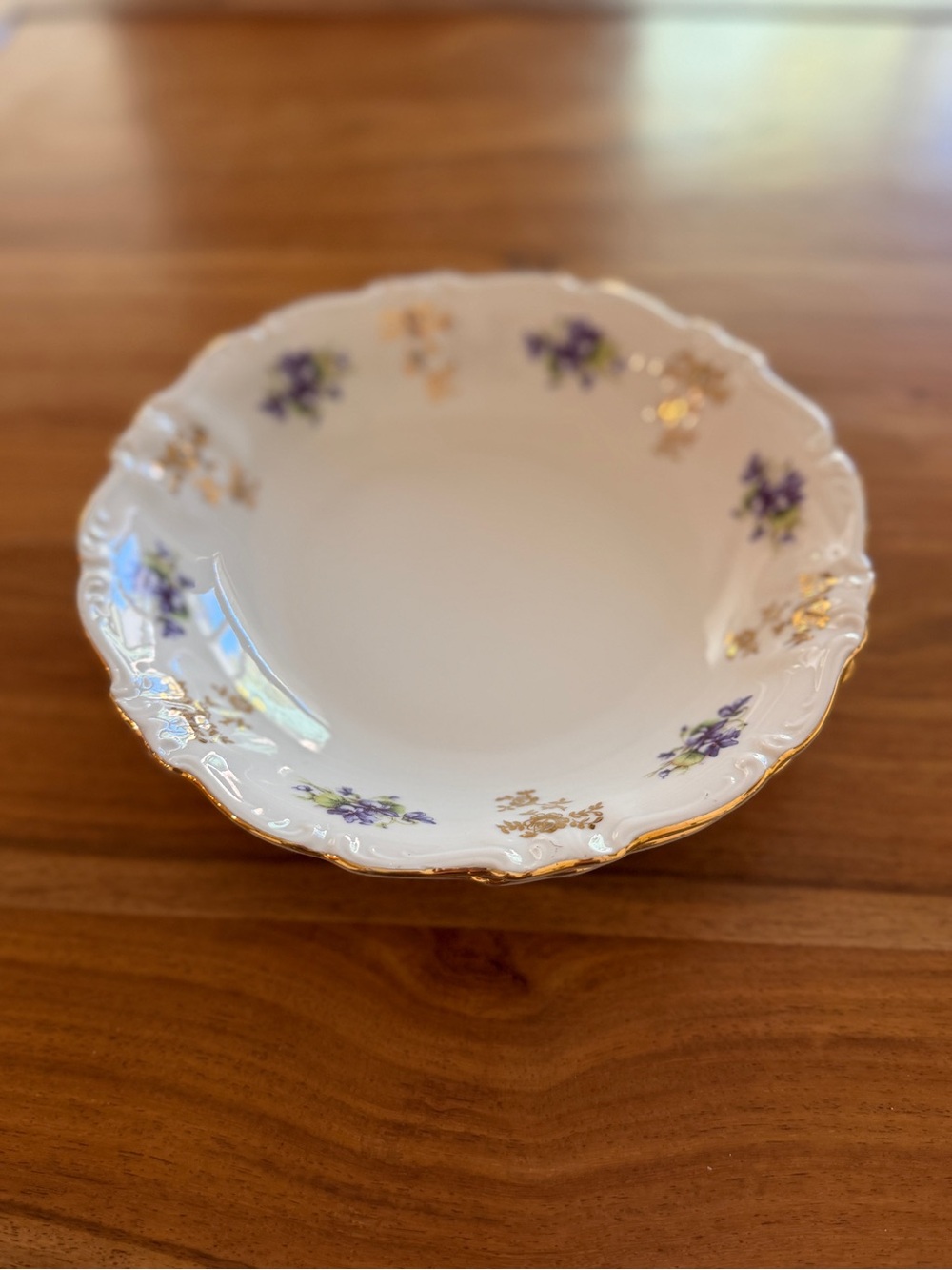 Royal Heidelberg Violets Fruit Berry Dessert Bowl